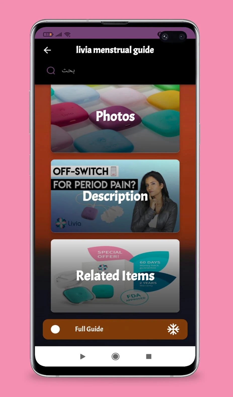 livia menstrual guide screenshot